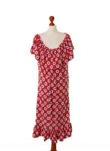 Vestido mujer TANTE BETSY rojo flores manga corta talla M - Imagen 1 de 8