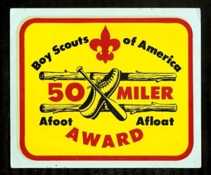 Vintage BSA 50 MILER AWARD AFOOT AFLOAT Aqua-Cal Water Decal - Picture 1 of 2