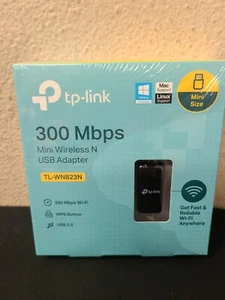 TP-LINK WiFi Dongle 300 Mbps Mini Wireless Network USB Wi-Fi Adapter for PC Desk - Picture 1 of 2
