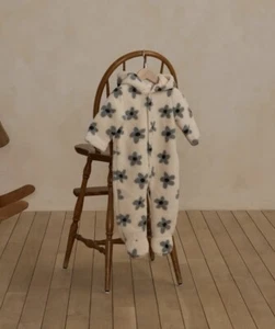 Rylee And Cru Flower Fleece Jumpsuit 12-18 Months - Picture 1 of 2