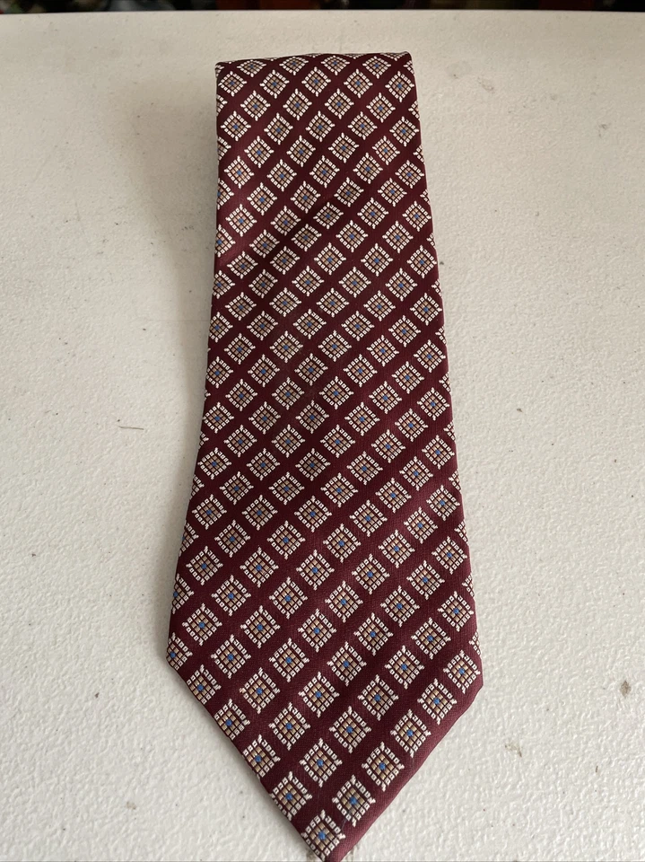 Corbata para hombre vintage THE TAYLOR TIE vino borgoña ancho dacron años 60 Foto 1 de 4