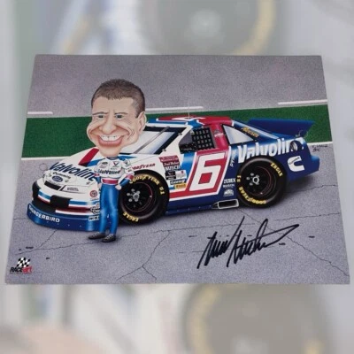 Mark Martin NASCAR HOFer VALVOLINE #6 FORD RACEART CARICATURE autographed photo - Image 1 of 2