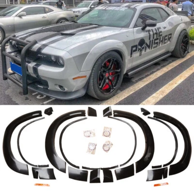 For 15-23 Dodge Challenger SRT Hellcat Demon Style Wheel Fender Flares Unpainted - Изображение 1 из 4