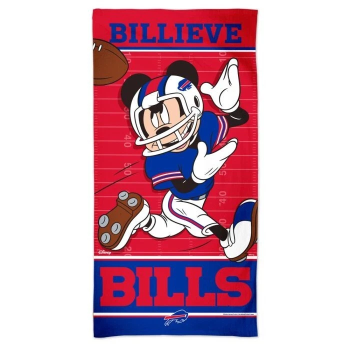 TOALLA DE PLAYA BUFFALO BILLS MICKEY MOUSE SPECTRA 30"X60" ALGODÓN FELPA Foto 1 de 1