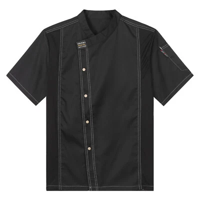 Men Women Chef Jacket Cooking Coats Canteen Chef Coat Restaurant Work Uniform - Image 1 of 4