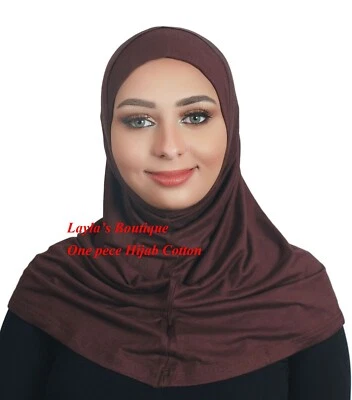 Mujeres musulmanas ** Algodón puro** 1 pieza Al Amira Hijab (vendedor de EE. UU.) 18 colores Foto 1 de 4