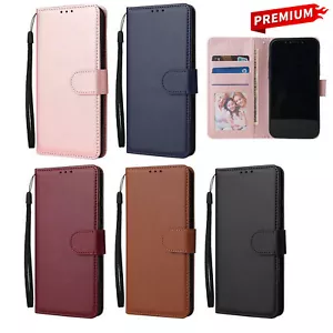 Funda tipo billetera de cuero con tarjetero abatible para Samsung Galaxy A53 25 55 33 72 5 - Imagen 1 de 19