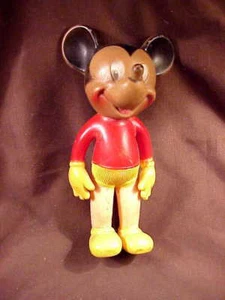-   MICKEY MOUSE FIGURE/TOY BY SUN RUBBER, 8," GOOD CONDITION, 1950'S - Picture 1 of 5