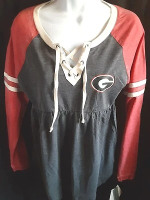 Camisa de mujer Georgia Bulldogs NCAA 'Touch by Alyssa Milano' pequeña o mediana Foto 1 de 4