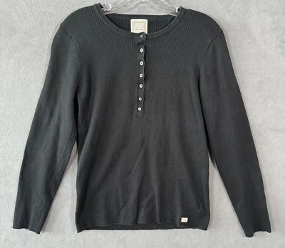 Polo Jeans Co Henley Suéter Mujer L Negro Tejido De Colección Ralph Lauren Foto 1 de 4