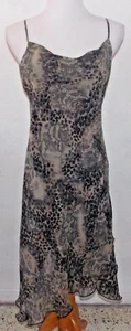 New York and Company Womens Dress Size 10 Animal Print Asymmetrical Hem Party - Picture 1 of 6
