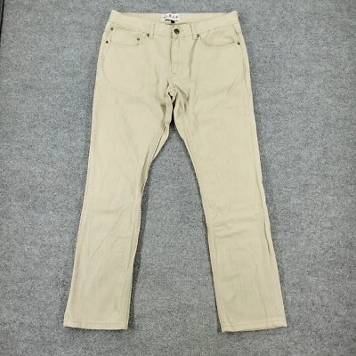 21 Pantalones de mezclilla rectos marrón tostado talla 34 para hombre 100 % algodón adulto Foto 1 de 4