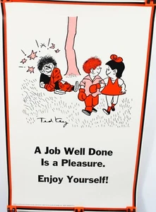 Poster Vintage Positive Attitude # 82 1968 Ted Key Un lavoro ben fatto è un piacere - Foto 1 di 7