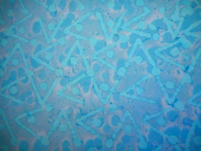 Batik Fabric By 1/2 Yard Blue Metallic Dots on Blue & Lavender Premium Cotton #6 - Image 1 of 2