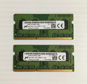 Micron 8GB (2x4GB) PC3L-12800S RAM MT8KTF51264HZ-1G6N1 LAPTOP MEMORY RAM TESTED! - Picture 1 of 2