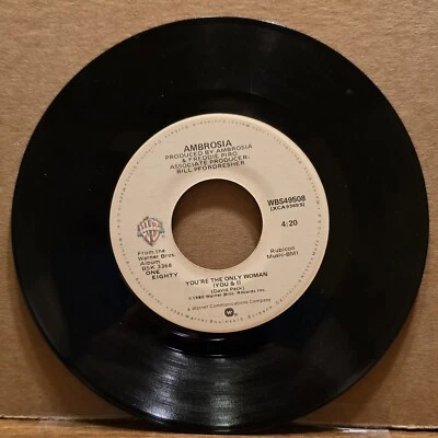 Ambrosia You’re The Only Woman/Shape I’m In 1980 Warner Bros 45 RPM 7” Vinyl VG+ - Image 1 of 2