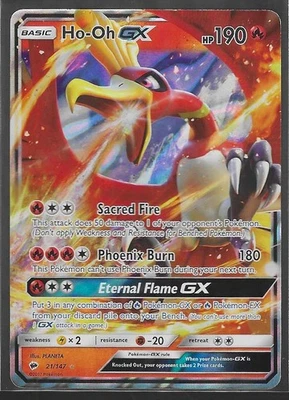 Ho-Oh GX 21/147 Ultra Rare Holo NM Pokemon SM - Burning Shadows - Image 1 of 2
