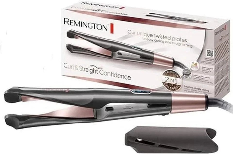 Remington Glätteisen Lockenstab Curl&Straight Confidence 2in1 Multistyler S6606B - Bild 1 von 1