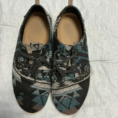 Toms Fabric Lace Up Women Sneakers Size 11 - Image 1 of 4