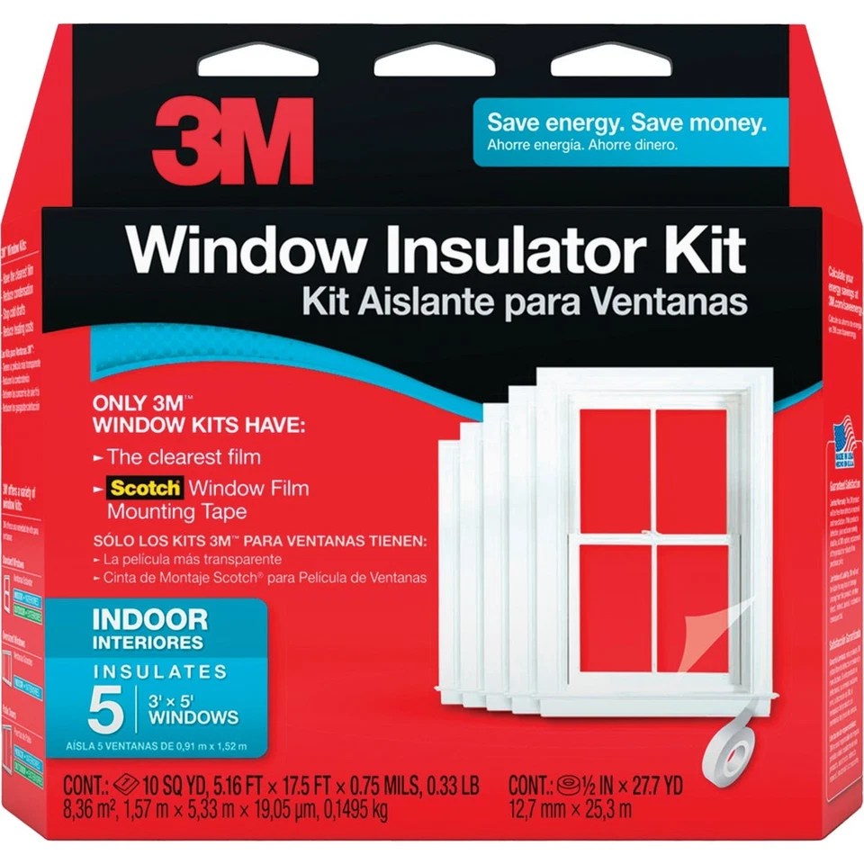 3M 62 pol. x 210 pol. Kit de isolamento de janela interna (pacote com 5) 2141W-6 pacote com 6 - Imagem 1 de 1