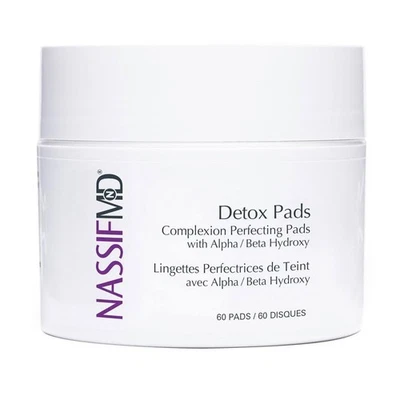 NassifMD Exfoliating Detox Pads, AHA Pads Formulated with Glycolic Acid, T9G6 - Image 1 of 4