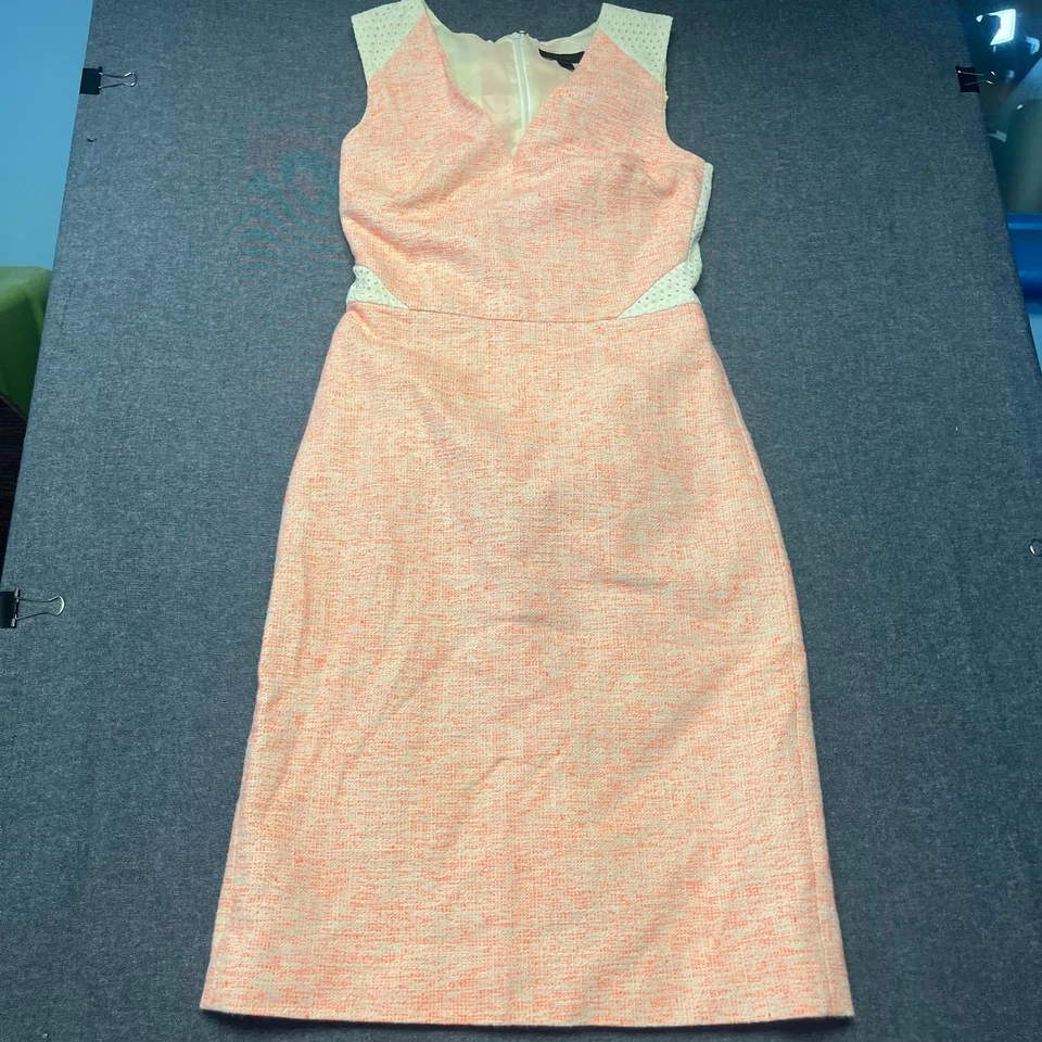 Vestido de tubo para mujer J. Crew talla 0 melocotón Tweed cintura recortada espalda perforada Foto 1 de 4