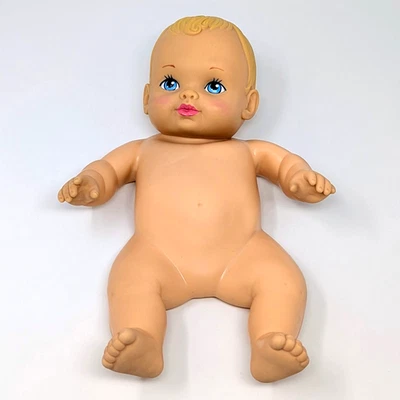 Vtg Lauer Toys WATER BABIES Baby Doll 1990 | Nude Blonde Hair Blue Eyes | AS IS - Image 1 of 4