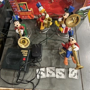 Vtg Mickey Mouse Brass Band Mr. Christmas Animated -Carols 1995 Complete Works! - Picture 1 of 18