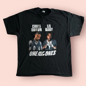 Chris Brown Lil Baby Tour 2022 T-Shirt Men XL Black Short Sleeve Graphic Tee - Bild 1 von 3