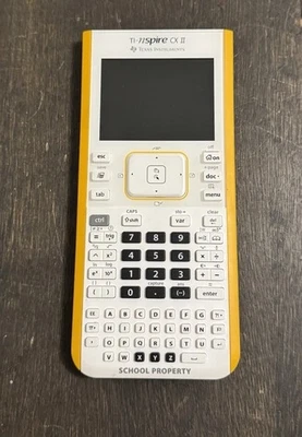 Texas Instruments TI-Nspire CX II Graphing Calculator - White School Property - Image 1 of 4