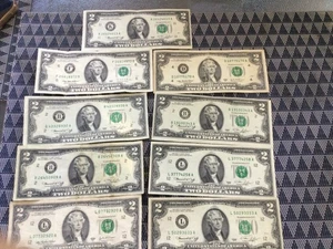 (4) 1976 & (2) 2003 Circulated Two Dollar Bills/ $2 Note - Picture 1 of 2