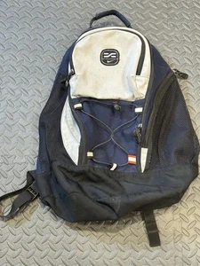 Vintage Nike Backpack Swoosh Y2K Navy Blue Hiking Bag 19” (Needs TLC & Cleaned) - Picture 1 of 14