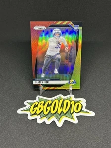 Braden Fiske 2024 Panini Prizm Football RC Red and Yellow Prizm /44 #310 - Picture 1 of 2
