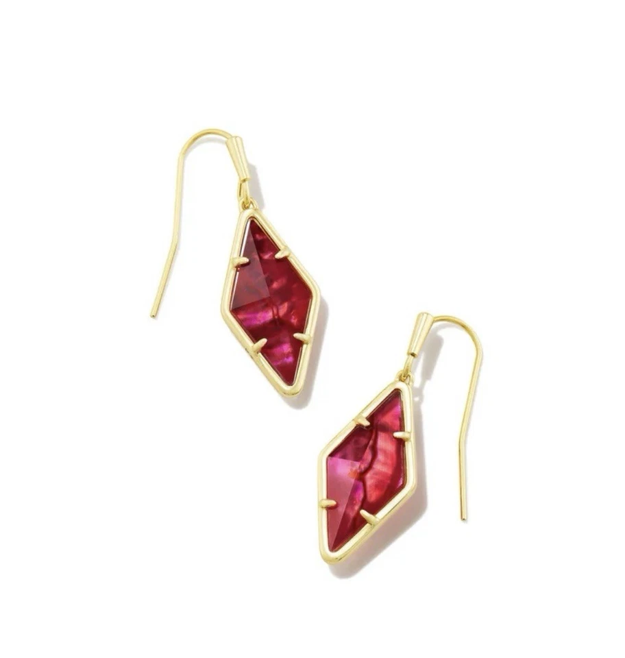 Pendientes colgantes de oro Kendra Scott Kinsley rosa nácar nuevos con etiquetas $70  Foto 1 de 4