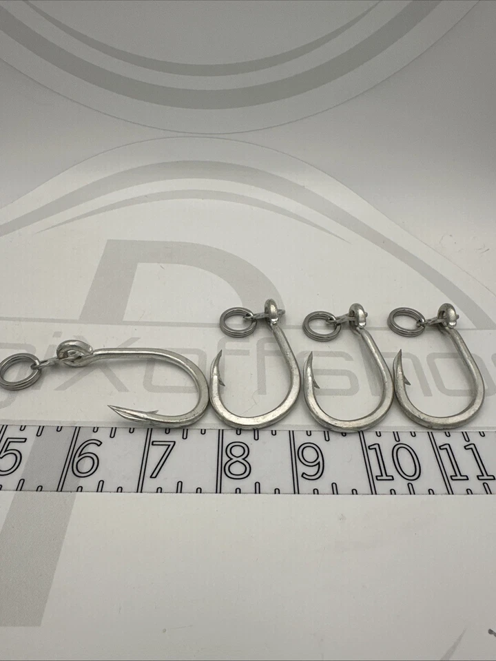 Paquete de 4 ganchos de asistencia para plantilla/cebo de alta resistencia 11/0 Bluefin Tuna Marlin. Foto 1 de 4