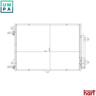 CONDENSER AIR CONDITIONING 725 105 FOR SUZUKI K10C-T 1.0L 3cyl VITARAK14C 1.4L - Image 1 of 4