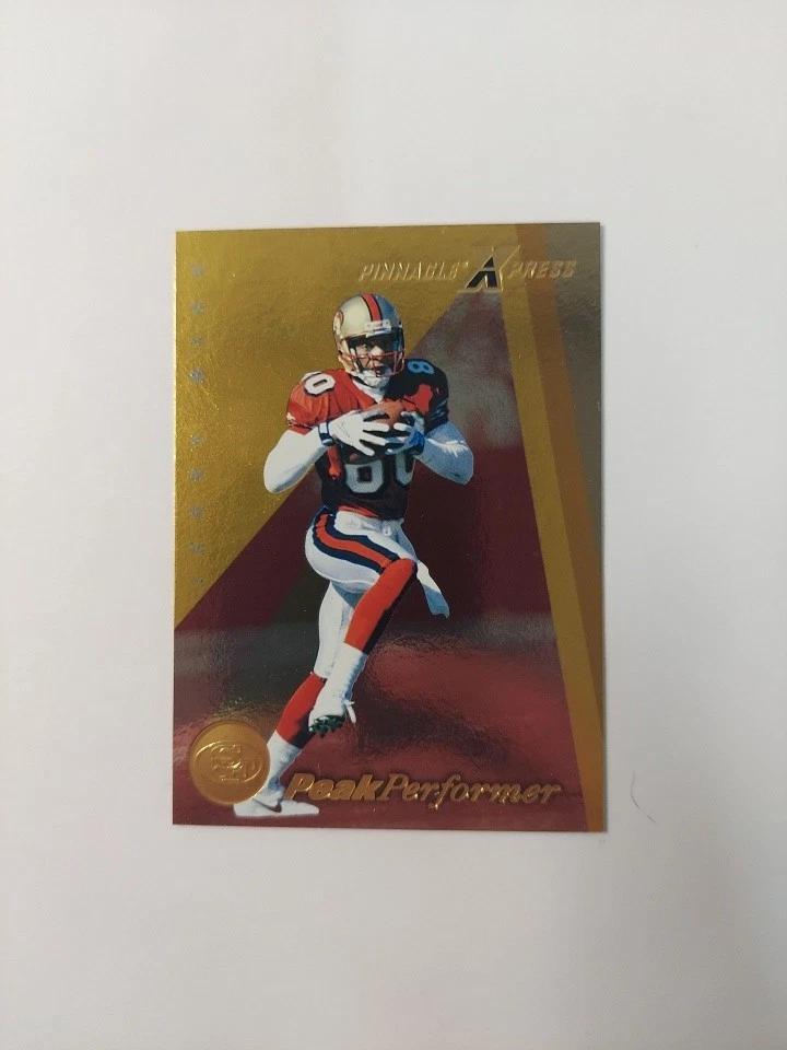 1997 Pinnacle Express Peak Performer Autumn Warriors Gold #143 Jerry Rice - Image 1 of 2