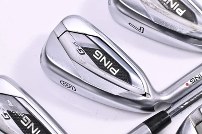 Left Hand Ping G425 Irons / 5-PW / Red Dot / Regular Flex Ping AWT 2.0 Shafts - Image 1 of 4
