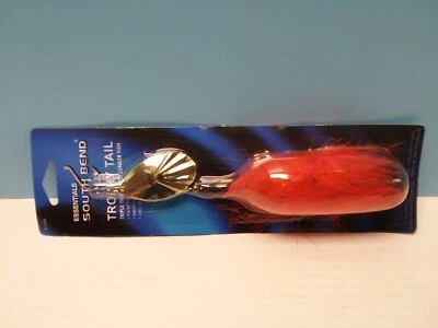 South Bend - Trophy Tail Jr. Muskie Spinner - 7" de comprimento - Ouro vermelho e preto - RT-GRB - Imagem 1 de 2