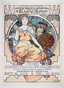 Alphonse Mucha : "International Exposition at St. Louis" (1904) - Fine Art Print - Picture 1 of 10