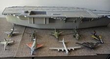 1998 Aircraft Carrier Navy Ship(Red Box) W/ 7 Diecast Aircrafts & 2 Helicopters