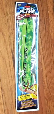 Easy to Build Stunt Plane Sliding Plane Series AIR FORCE PLANE camo 14" fun fly - Image 1 of 4