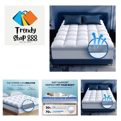 Colchón de espuma viscoelástica premium King para ultra comodidad, píldora de felpa de 2 pulgadas... Foto 1 de 4