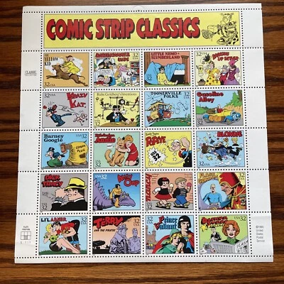 USA Comic Strip Classics Stamps Full Sheet Pane (1995) #3000 32¢ Cents Postage - Image 1 of 3