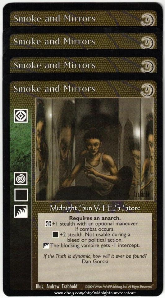 Smoke and Mirrors x4 Gehenna V:TES VTES Vampire CCG - Image 1 of 1