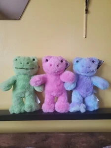 Build a Bear Buddies Bundle Spring Green, Pink, Hoppy Swirls Frog NWT - Picture 1 of 5