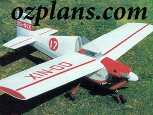 Tipsy Nipper Mid Wing Trainer 52" WS PRINTED RC MODEL AIRPLANE PLANS TEMPLATES - Picture 1 of 2