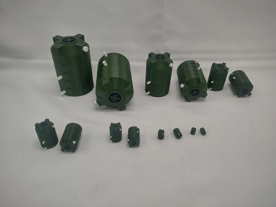 500 Gallon Water Tank 2 pack Scale 1/24, 1/32, 1/48, 1/64, 1/87, 1/160, 1/220 - Image 1 of 1