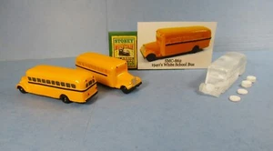 New! SMC-862 1940's White School Bus  HO-1/87 Scale  Clear Resin Kit - Picture 1 of 5