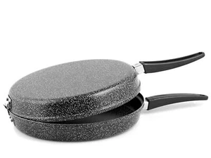Double Sided Omelette Pan Non-Stick 'Stone' Cm26 Home Aluminum - Picture 1 of 4